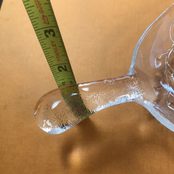 Vintage Frosted Glass Serving Dish with Handle - Picture 7 of 7